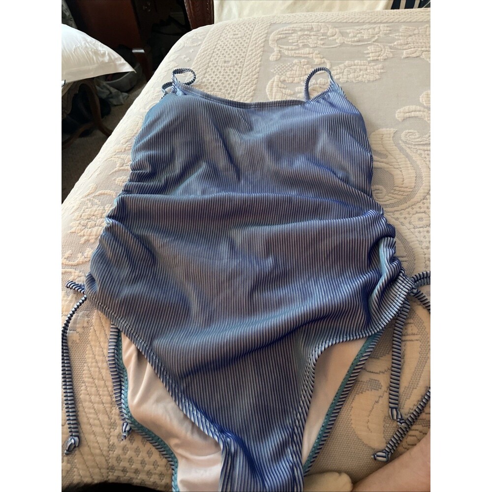 Viottiset Womens Ruched High Cut One Piece Swimsuit Tummy Control Cheeky LARGE
